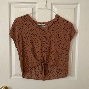 Brown spotted blouse